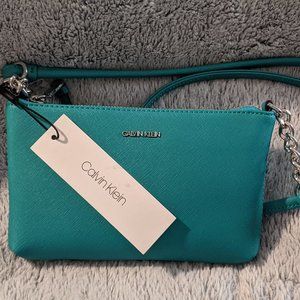 New Teal Calvin Klein Hayden Crossbody Bag